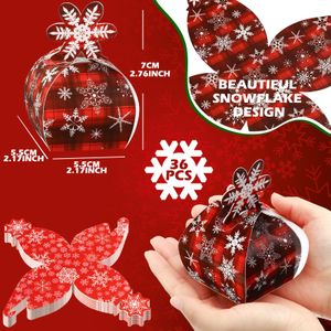 Decoraciones navideñas Cajas de regalo 3D Goody con lazo para vacaciones Navidad Goodie Papel Escuela Aula Fiesta Favor Suministros Candy Treat Car Othh8