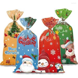 Decoraciones navideñas, 50 Uds., bolsas de dulces, bolsa de regalo de Papá Noel, suministros de embalaje de galletas navideñas 2023