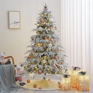 Décorations de noël 78/90/122 cm arbre jupe fausse fourrure tapis flocon de neige blanc peluche tapis maison année décoration Noel tablier Ornam