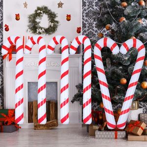 Décorations de Noël 90cm Gonflable Noël Candy Cane Stick Ballons en plein air Candy Canes Décor pour les fournitures de décoration de Noël 2023 Navidad 230828