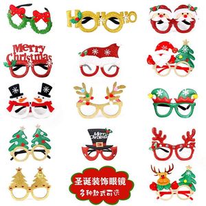 Décorations de noël adultes enfants lunettes décoratives cadeaux fournitures de vacances fête lunettes créatives cadre décor en gros