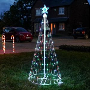 Décorations de Noël animées Lightshow Cone Tree LED Yard Lights US Plug For Outdoor Garden