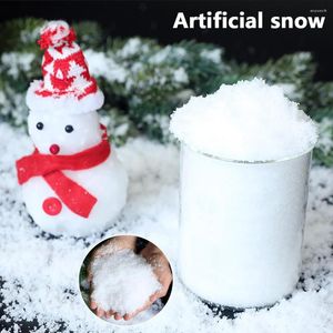 Decoraciones de Navidad Decoración de fiesta de nieve artificial Copos de nieve falsos Adición instantánea para relleno Absorbente DIY Bola de nieve mágica