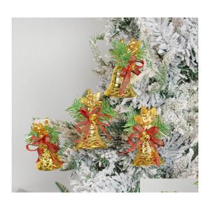 Decoraciones navideñas Decoraciones navideñas 6 Unids Festival Campana Vívido Plástico Aumentar Atmósfera Árbol Diy Colgante Navidad Colgando Para H Dhvtq