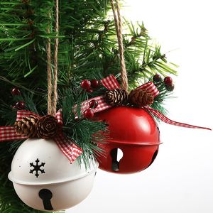 Decoraciones navideñas, adorno navideño de hierro, árbol de Navidad, colgante pequeño de hierro, colgante de campana grande, regalo para niños w-00404