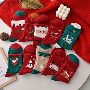 Décorations de Noël Chaussettes de Noël Chaussettes mi-tube pour femmes Automne Hiver Chaussettes Couples Cadeaux de Noël Bas En Gros YQ231115