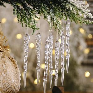 Decoraciones navideñas Colgantes creativos de tiras de hielo transparentes para productos de celebración Haubei Hilo de decoración de árboles