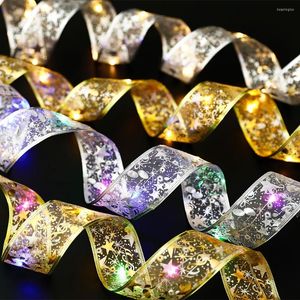Décorations de noël fée guirlandes lumineuses étanche 50 LED 5M fil de cuivre ruban arcs pour fête mariages arbre de vacances