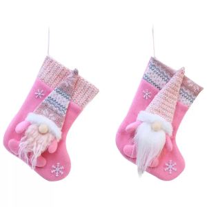 Decoraciones navideñas de regalos de moda calcetines lujosos decoración de árboles de bolsas de dulces