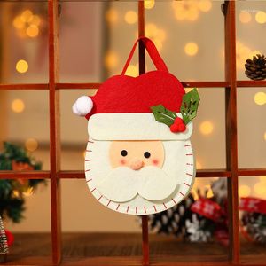 Décorations De Noël Sac Cadeau Femmes Creative Salut Applique Fourre-Tout Bonbons Tissu Rouge Décoration De La Maison