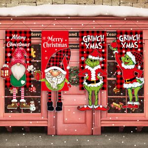 Décorations de Noël Grinch suspendus pieds poupée drapeau sans visage poupée jardin en gros