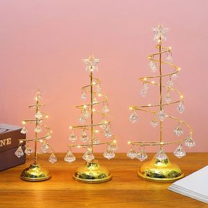 Decoraciones navideñas LED Tree Christmas Light Crystal Star Beads Feliz Navidad para el hogar Ornamento de Cristmas navidad NATAL Regalos 221123