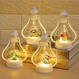 Lampe LED de décoration de noël, affichage de fenêtre portable pour enfants, pendentif d'arbre de noël, accessoires créatifs pour fête à la maison