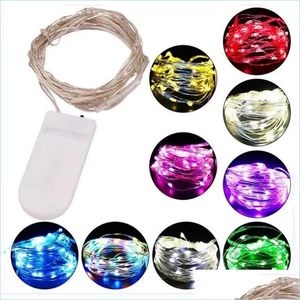 D￩corations de No￫l LED String Christmas Halloween Decoration CR2032 Batterie 1M 2M 4M 5M 6M 10M MICRO MICRO MINI LIGHT BDESYBAG DHNHE