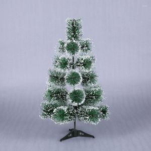Decoraciones navideñas Mini árbol de plástico artificial Pequeño año de Navidad Adornos para el hogar Decoración de escritorio Pinos de copos de nieve