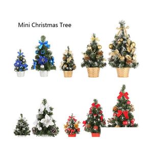 Décorations De Noël Mini Arbre De Noël Petit Pin Année Maison Bureau Table Ornements De Bureau Artificielle Drop Livraison Jardin Festive Party S Dhelz