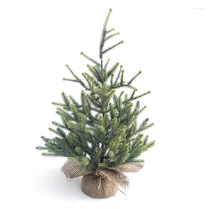 Decoraciones navideñas Árbol interior negro mate en maceta sin iluminación de Navidad profesional de 36 pulgadas