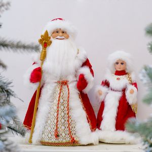 Decoraciones navideñas Santa Claus Muñecas Juguete de peluche Candy Bucket Box Decoración Snow Girl Regalo de cumpleaños Niños Adornos para el hogar Decoración 221117