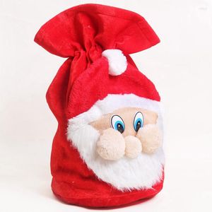 Adornos navideños Santa Claus Dress Up Gifts Bag Candy Regalo de alta calidad Bolsas de felpa Home Party Decor para niños 5ZHH117