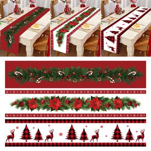 Decoraciones navideñas Decoración de camino de mesa para el hogar Mantel Navidad Noel Kerst Regalos de Navidad Año 2023 Natal 220914
