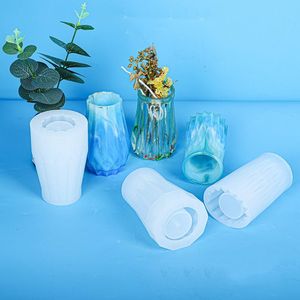 Jarrón de adornos navideños, molde de resina epoxi de cristal, maceta, molde de silicona para plantas, manualidades DIY, herramientas de fundición para el hogar