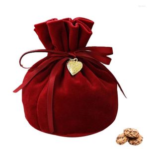 Decoraciones navideñas Bolsas de regalo de boda Bolsa de joyería resistente al desgaste con cordones Saco de pulsera para mujer para celebración de fiesta