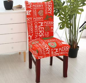 Kerst elastische stoelhoezen spandex stretch elastische eetstoelhoes voor banket kerstversiering