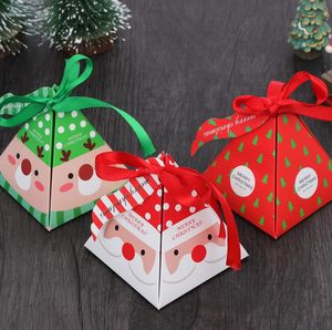 Cajas de papel de regalo de Navidad Santa Claus Elk Candy Box Paper Present Box Party Decor SN4735