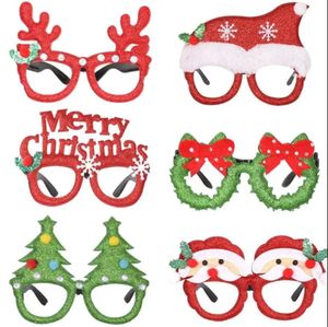 Lunettes de noël père noël arbre de noël lunettes photo accessoire décoration de fête fournitures 40 modèles en option en gros