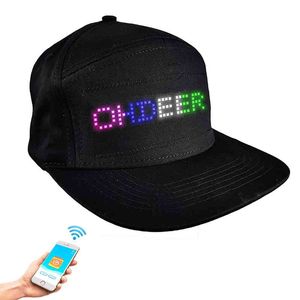 Weihnachten Halloween Party DJ APP Programmierbare Msage Baseball HatCap Licht Animierte Display Worte Led Licht Hut