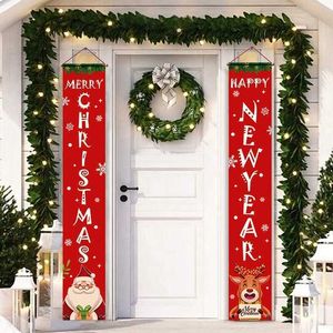 Navidad colgando puerta banner adornos navideños casarse decoraciones navideñas para el hogar al aire libre navidad decoración natal año nuevo 2023 221208