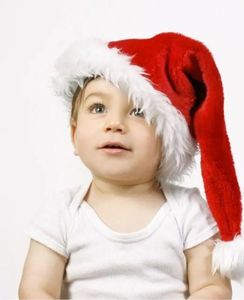 Chapeaux de Noël Chapeau de Père Noël de haute qualité longue peluche Noël Père Noël Chapeau Mignon Adultes/Enfants Noël Cosplay Chapeaux de Fête de Noël i0921