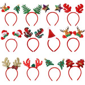 Diademas navideñas 23 diseños Favores de fiesta Reno Árbol de Papá Noel Patrón de muñeco de nieve Pinzas para el cabello