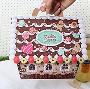 casa de navidad caja de regalo bolsas de papel de caramelo con asas cintas galletas dulces tratar simple venta al por mayor caja de regalo grande 131719 cm envío gratis