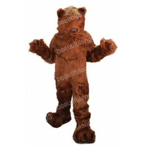 Disfraz de mascota de oso pardo de peluche de Navidad Traje de personaje de dibujos animados Traje Fiesta de Halloween Festival de carnaval al aire libre Disfraces para hombres Mujeres