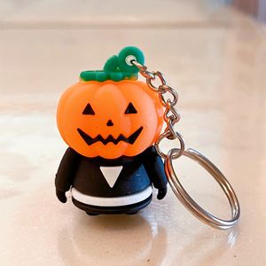 Pendentif de chaîne de clé de crâne de citrouille de Noël Glow Ghost Key Ring pour Halloween