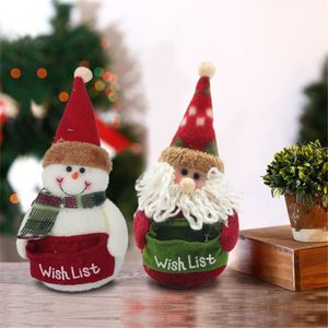 Navidad Santa Claus Muñeco de nieve Decoración Muñeco de peluche Vacaciones Navidad Decoraciones Regalo hecho a mano Elfo Estatuilla RRE14392