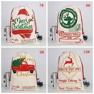 Sacos de Navidad Muchos estilos Bolsa de regalo con cordón grande Santa Claus Ciervos Suficientes Big Candy Bags Festival Decoración WLY BH4619
