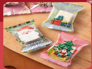 Noël flocon de neige croustillant Nougat sac d'emballage Cellophane sacs OPP biscuits antiadhésifs outils d'emballage de bonbons jetables