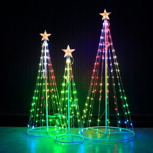 Cadena de luces de Navidad a todo Color 1,2 m 1,5 m 1,8 m lámpara de árbol DIY color de sueño impermeable colorido estrella luces de cadena control remoto/aplicación