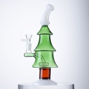 Christmas Style Mini Small Heady Dab Rigs Xmax Tree Showerhead Perc Hand Pipes Portable Glass Water Bong 14mm Narghilè con ciotola