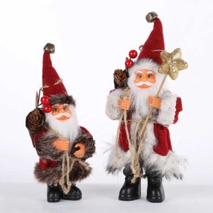 Christmas Toy Christmas Santa Claus Doll Decorative Desktop Santa Claus Figure Santa Figurine Ornament 2022 Christmas Gift New Year 2023