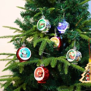 Árbol de Navidad Luces Santa Decoraciones Colgante Galvanoplastia Bola Regalos de Navidad Adornos