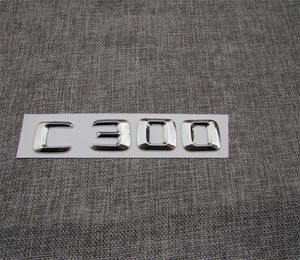 Chrome Abs Plastic Car Trunk Lettres arrière Badge Emblem Emblems Decal Sticker for Mercedes Benz C Class C3001715570