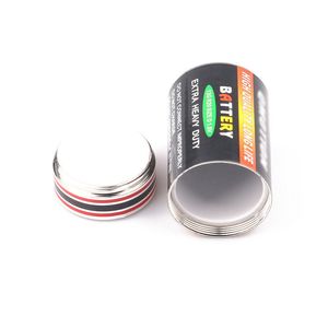 Étuis à cigarettes Forme de batterie Grande taille 33x58mm Boîte à pilules Tabac Fumée Boîtes à crème Secret Stash Diversion Pot de stockage d'herbes Caché Conteneur d'argent Fumer ZL0653