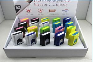 Cigarette Lighters USB Batterie rechargeable S plus claire sans flamme sans flamme de gaz Abs Abs Flame Plastic DHL9022300