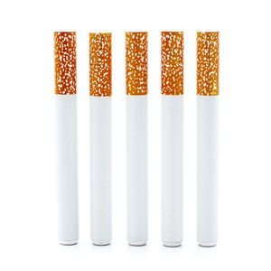 Pipas para fumar con forma de cigarrillo, pipa de cerámica para cigarrillos, filtro amarillo, Color 100 unids/caja, 78mm, 55mm, pipa de tabaco de Metal con murciélago de un bateador