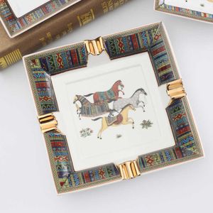 Cigares cendriers décor de Table à la maison motifs classiques porcelaine trois tailles accessoires de bureau cadeau pour petit ami grande taille