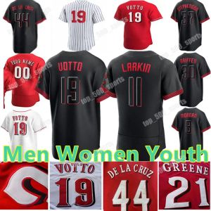 Cincinnati''Reds''2023 Custom Hunter Greene Black City Connect Jonathan India Jersey Dreams Stuart Fairchild Nick Lodolo Jose Barrero Tyler Stephenson