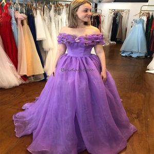 Cinderalle robe de soirée violette avec papillons épaule dénudée robe de bal en Organza Occasion formelle seize robe d'anniversaire Vestios De 15 Anos 2024 robes De Noche